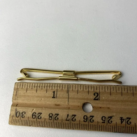 Vintage Collar Bar Clip – Gold Finish Classic Collar Bar - Picture 4 of 4